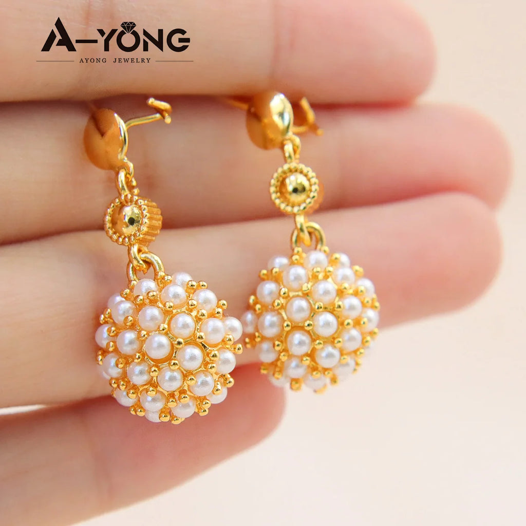 Royal Pearl Gold Jewelry Set