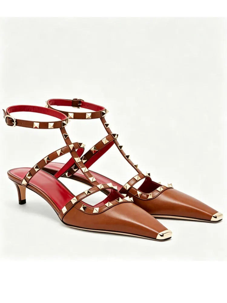 Chic Rivet Strap Sandals