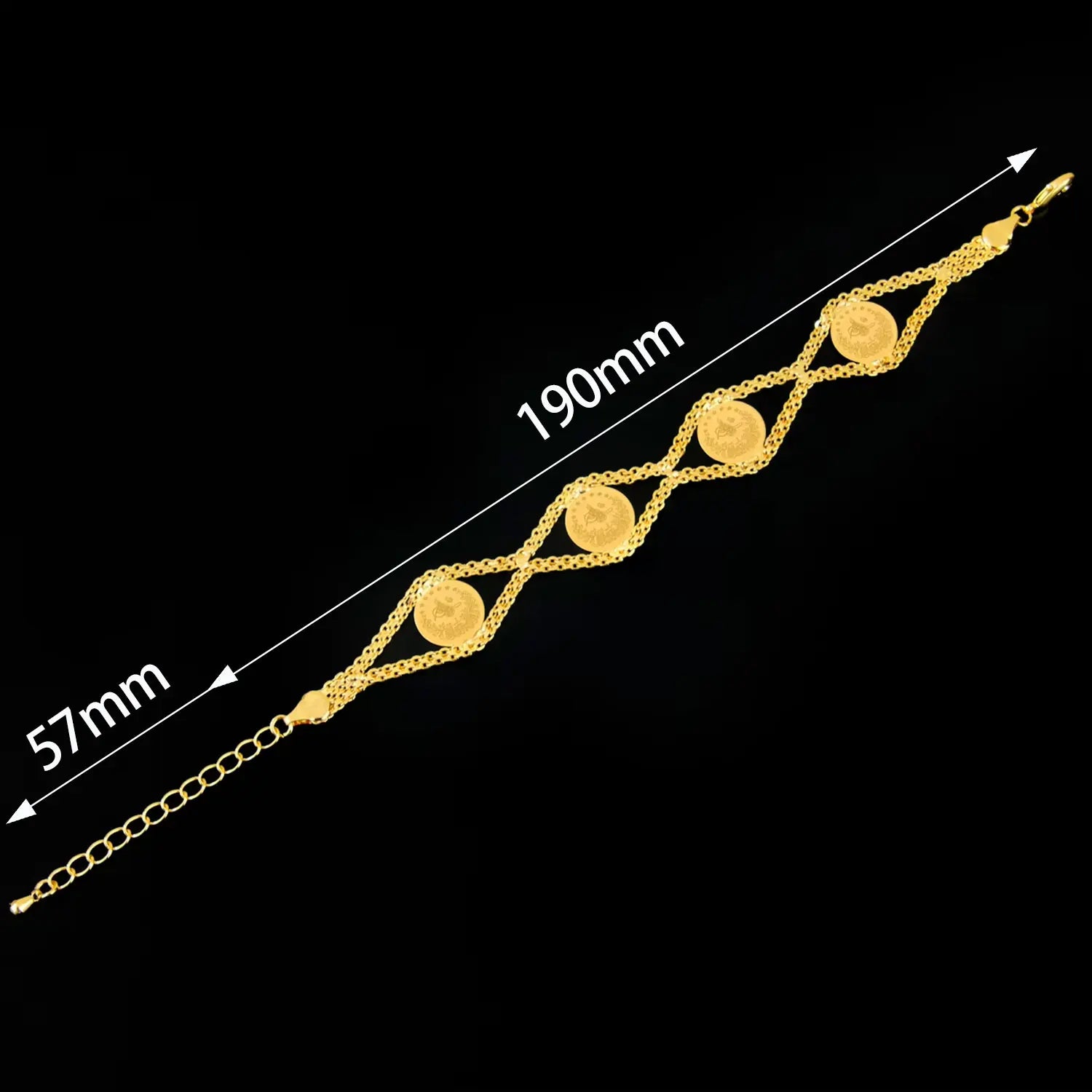 Turkish Vintage Coins Pearl Bracelet