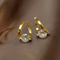 Cubic Zirconia Hypoallergenic Hoop Earrings