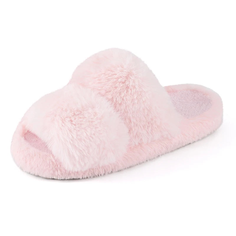 Women's Suede Winter Slippers – Plush Lined Cozy House Shoes