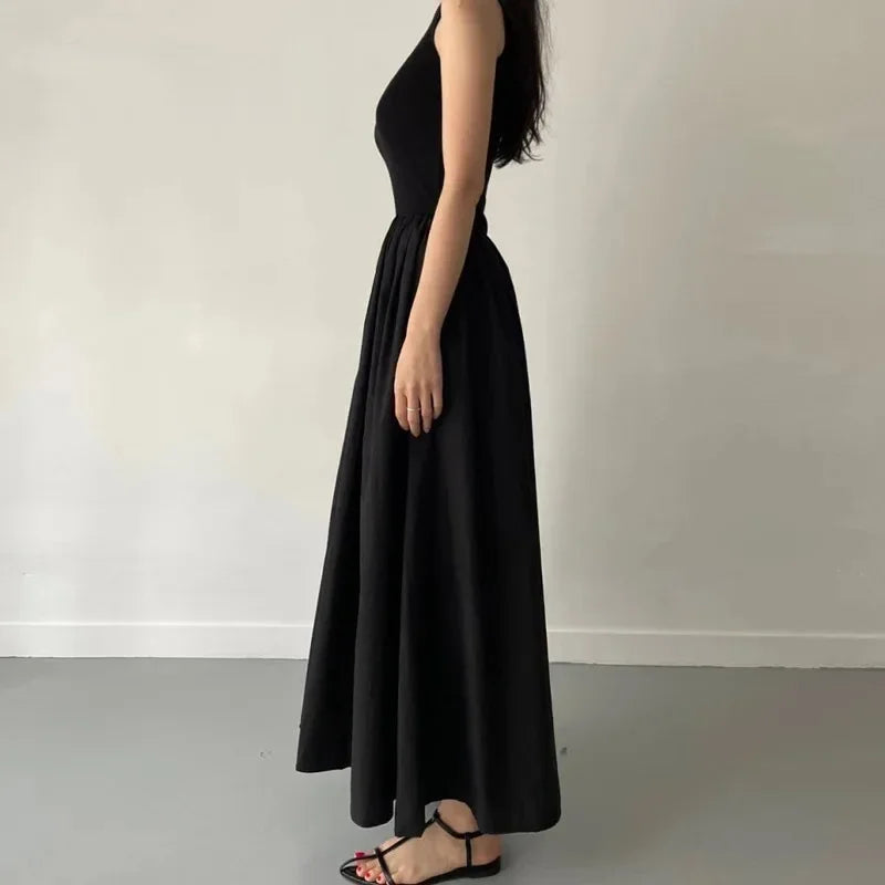 Sleeveless Loose-Fit Casual Maxi Dress