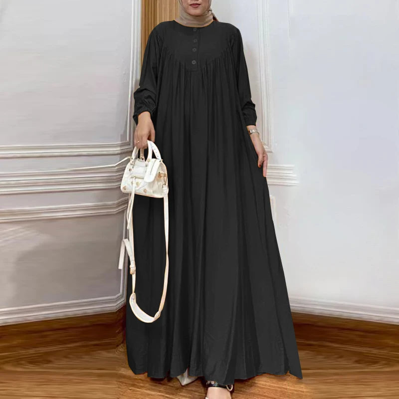 Vintage Long Sleeve Ramadan Maxi Abaya Kaftan