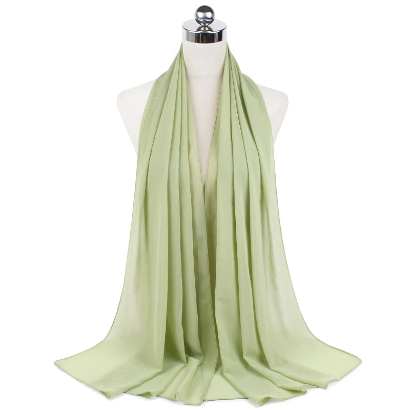 Signature Chiffon Hijab – Soft Lightweight Headscarf | 60 Colors