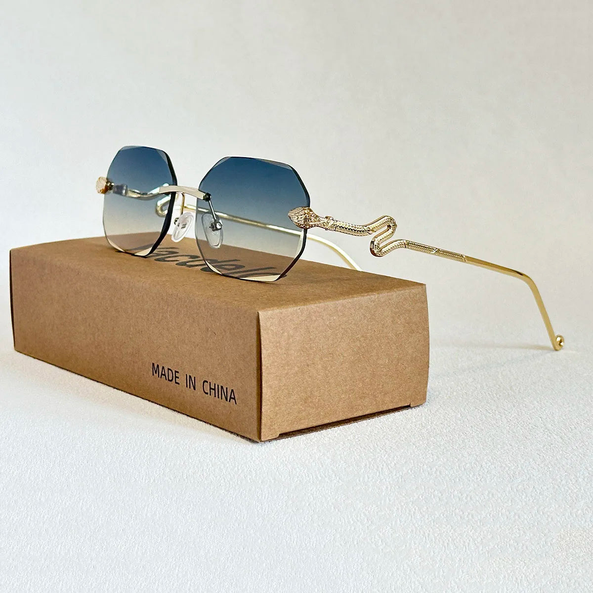 Luxury Sunglasses Women Designer Oculos UV400 protection Sunglasses Rimless Sunglass Vintage Lentes Vacation Outdoor Glasses New