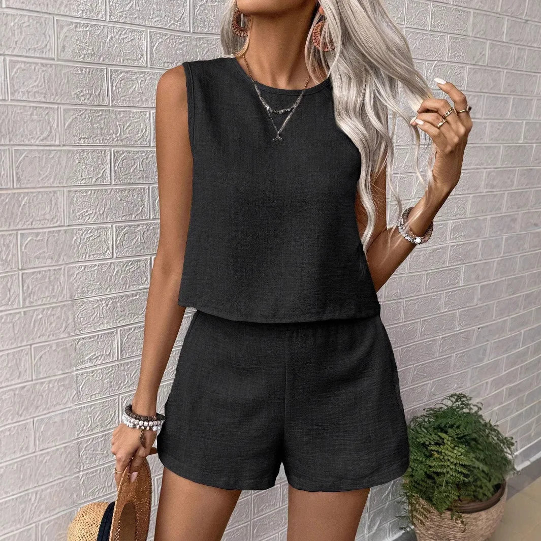 Sleeveless Top & Shorts Set