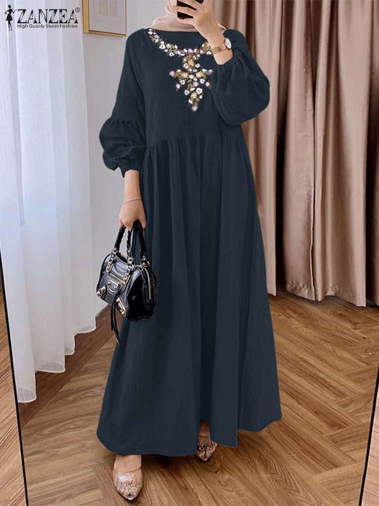 Veloura Elegant Embroidered Abaya Dress