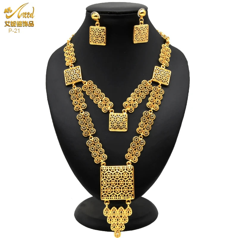 Royal Gold Wedding Jewelry Set