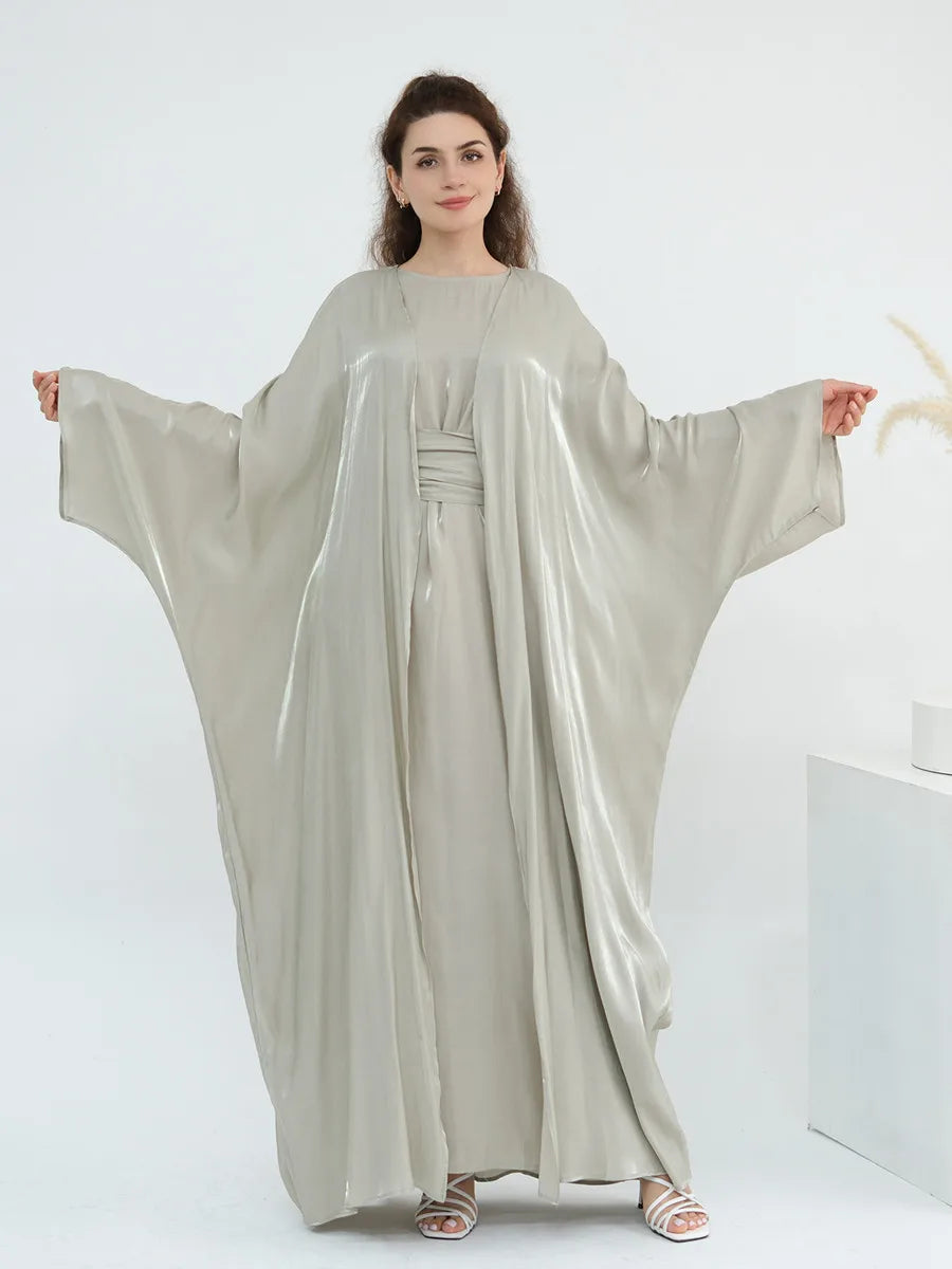 Arabic Kimono Cardigan Abaya Set