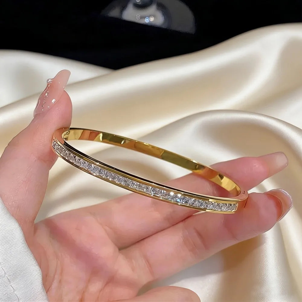 Golden Radiance Zircon Bangle