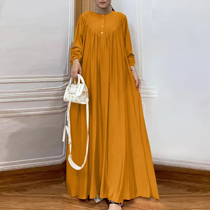 Vintage Long Sleeve Ramadan Maxi Abaya Kaftan