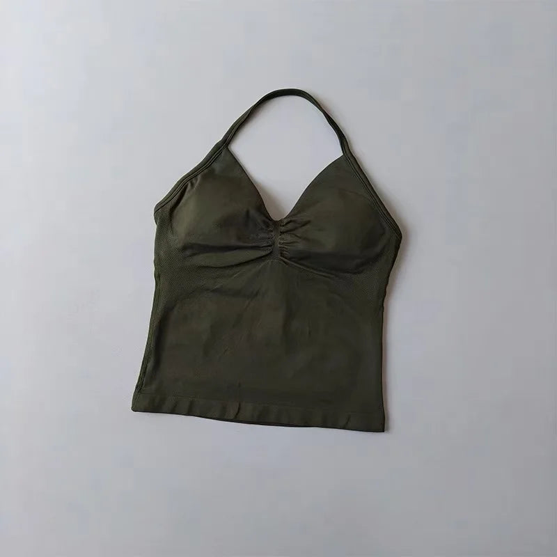 Halter Neck Sports Bra & Shorts Set
