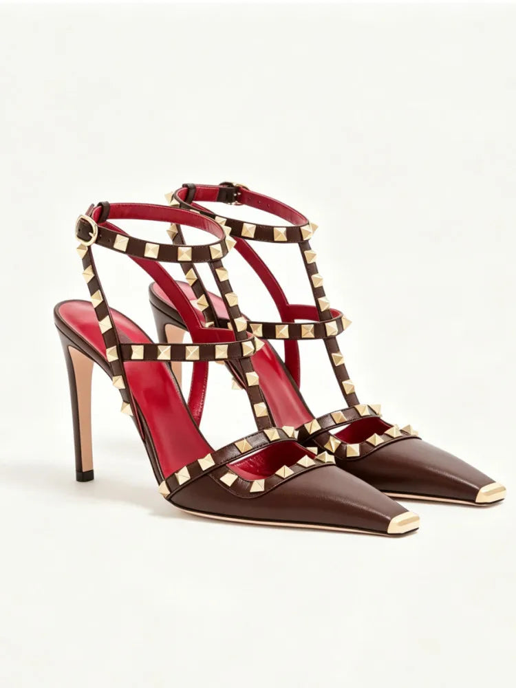 Chic Rivet Strap Sandals