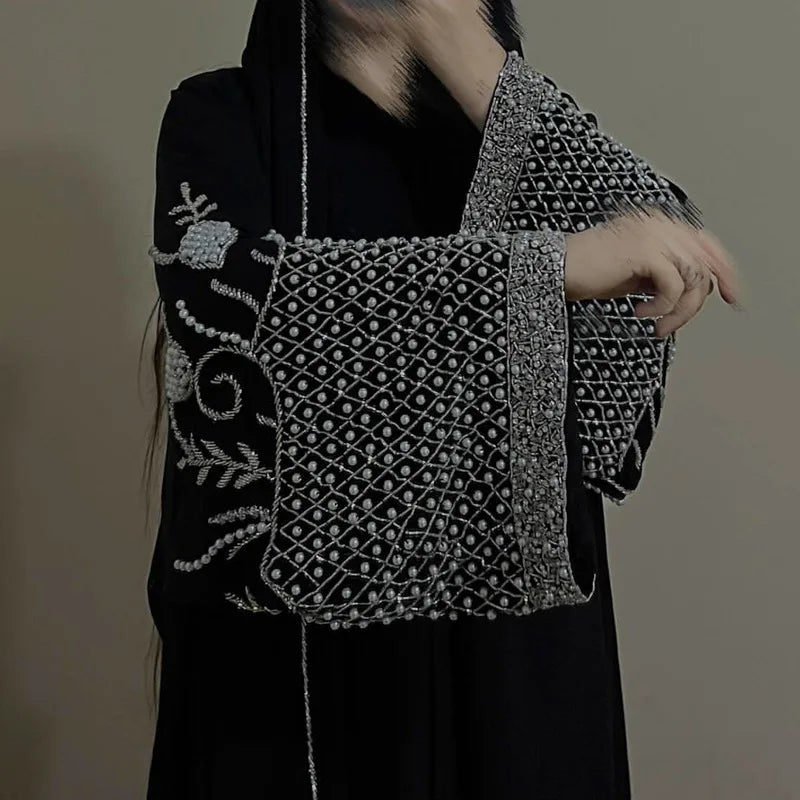Diamond Beading Kaftan Abaya Dress