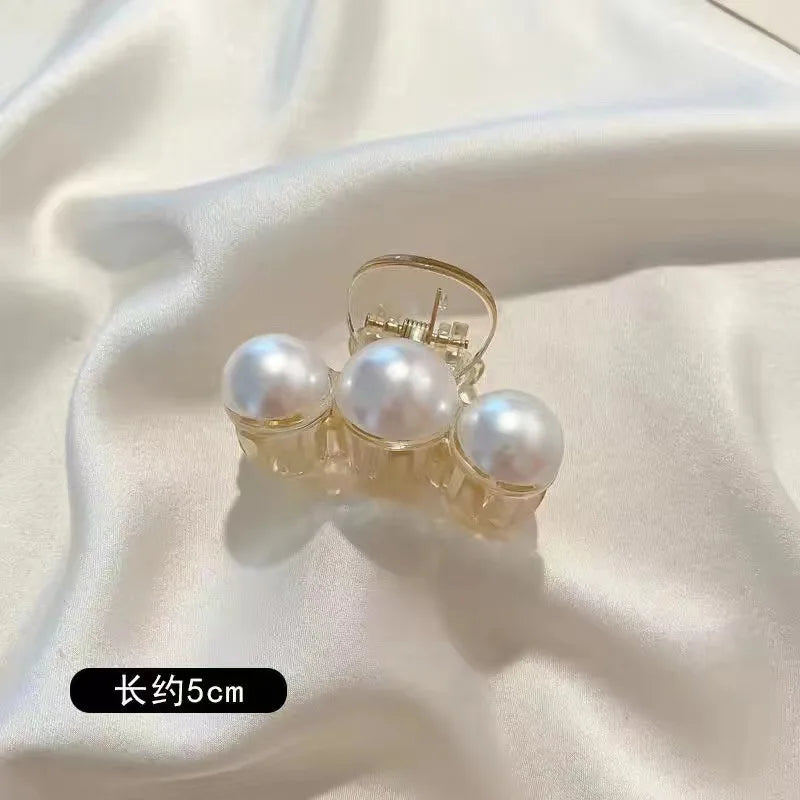 Korean Pearl Acrylic Shark Clip