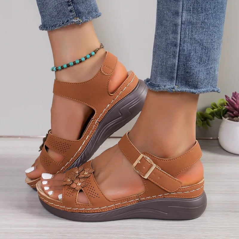 New Style Ladies' Sandals - Stylish Orthopedic Wide-toe Soft-soled Beach Wedge Sandals - Women's Casual Outdoor Shoes