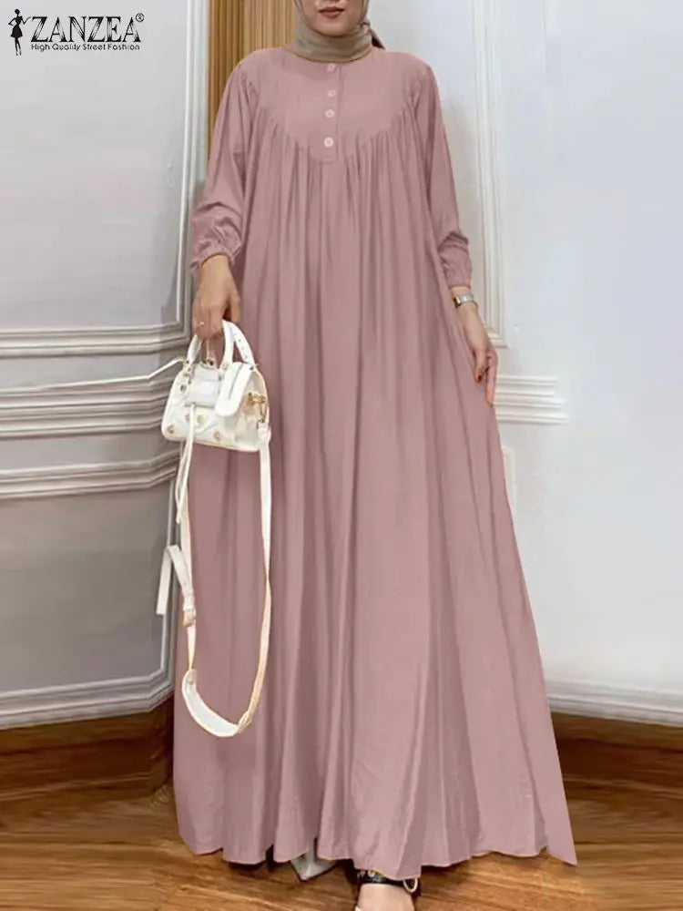 Vintage Long Sleeve Ramadan Maxi Abaya Kaftan