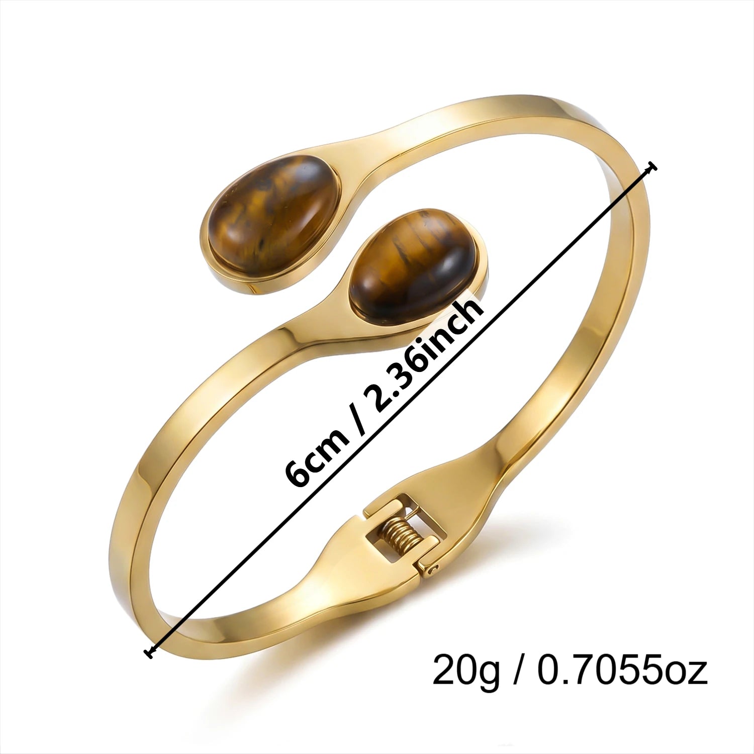 Tiger Eye Luxe Cuff Bracelet