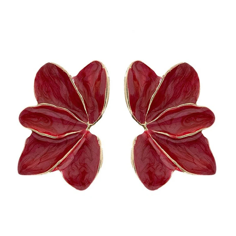 Golden Leaf Stud Earrings