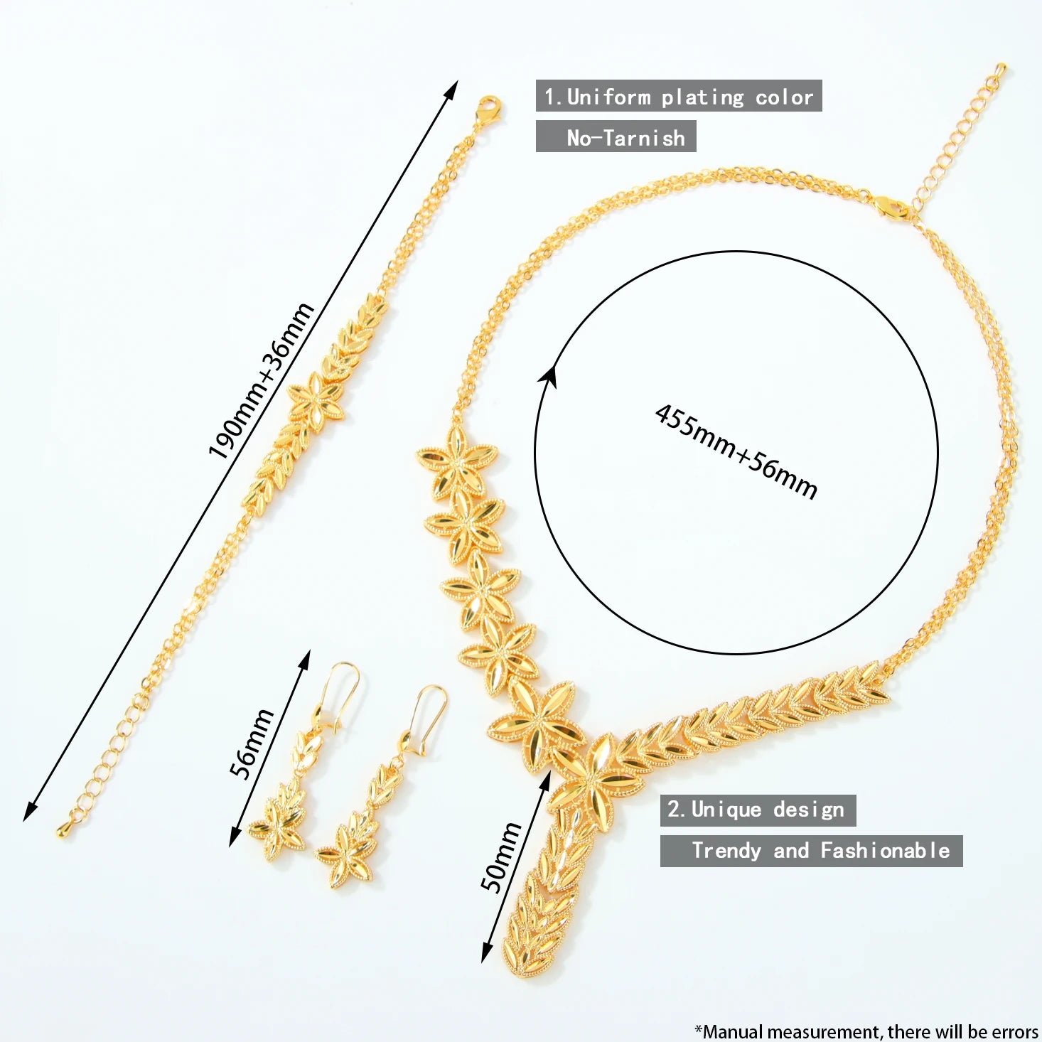 Dubai Royale Gold Jewelry Set