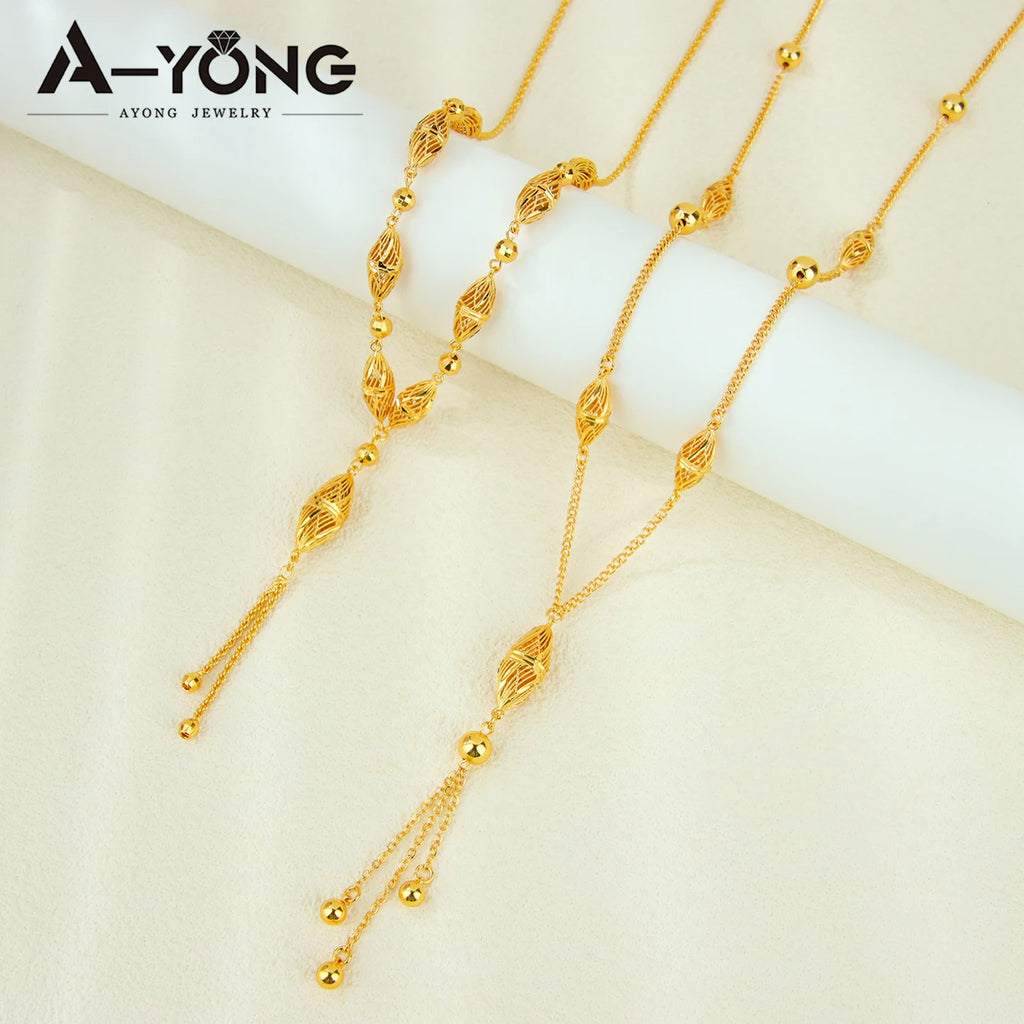 Royal Tassel Gold Necklace