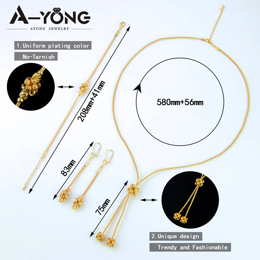 Royal Gold Beads Jewelry Set