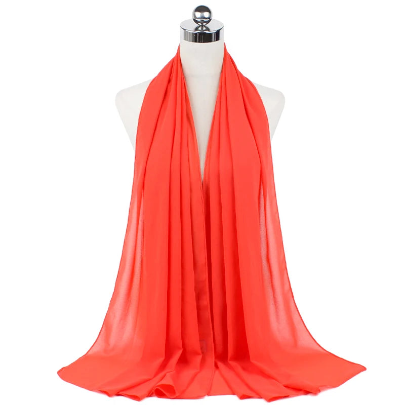 Signature Chiffon Hijab – Soft Lightweight Headscarf | 60 Colors