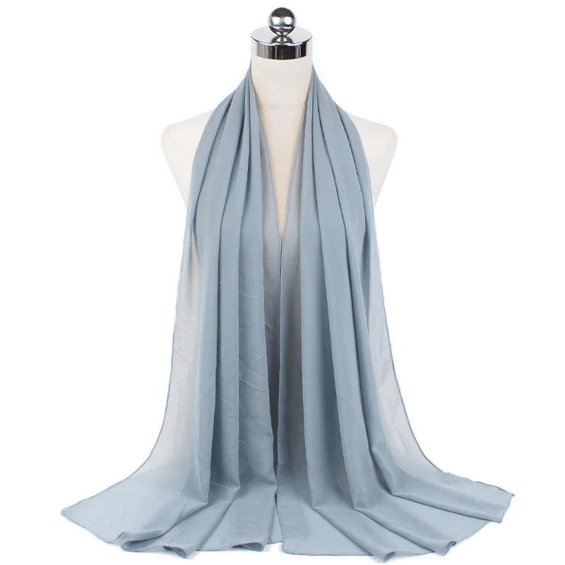 Signature Chiffon Hijab – Soft Lightweight Headscarf | 60 Colors