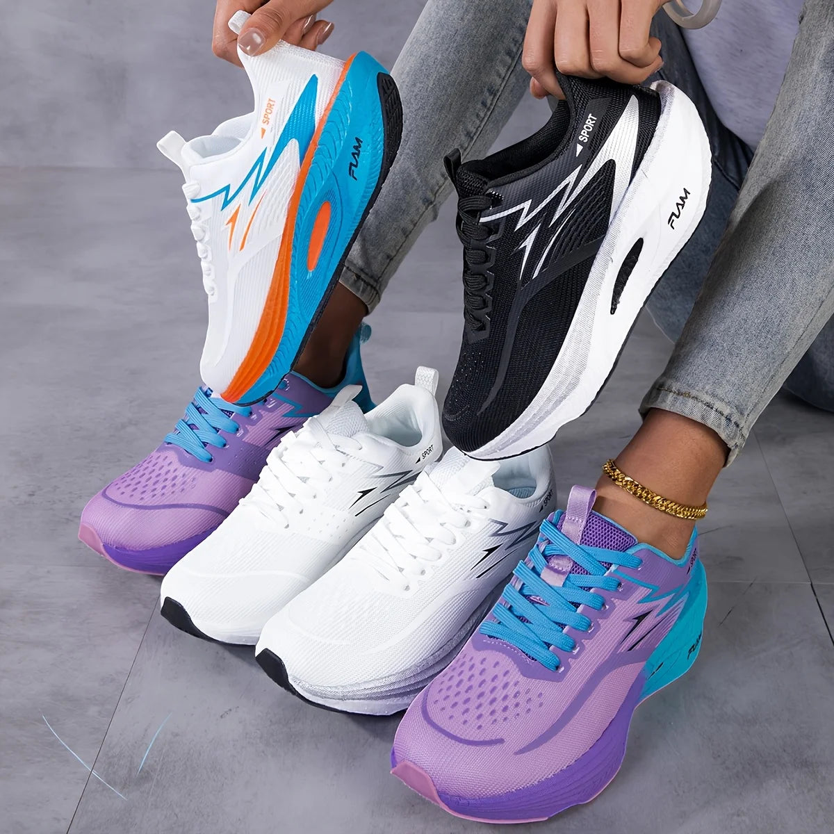 Women Sneakers Shoes Breathable Lightweight Running Shoes Non Slip Wear Resistant Comfortable Women's Walking Shoes