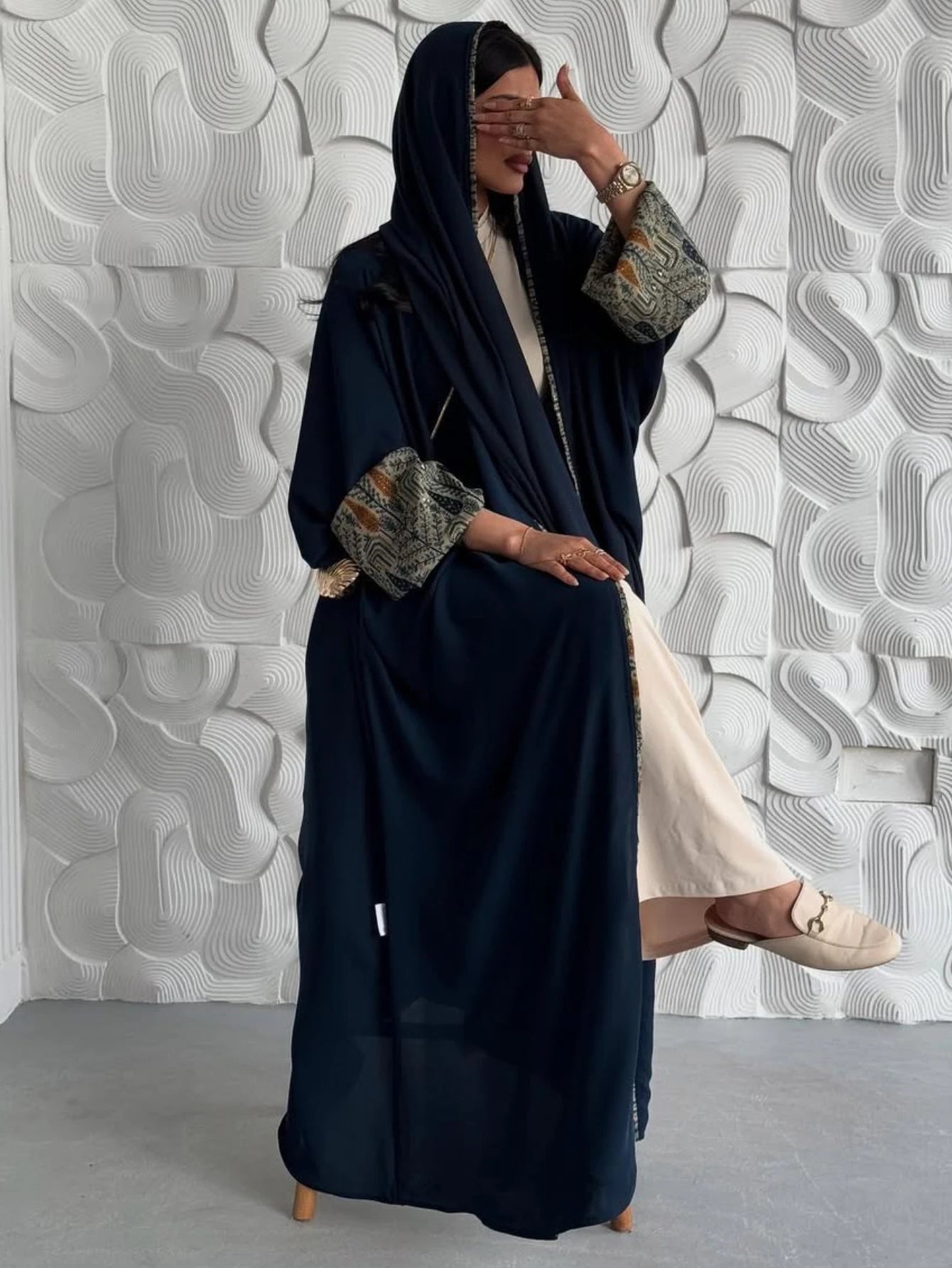 Muslim Women Abaya & Hijab 2pcs Set