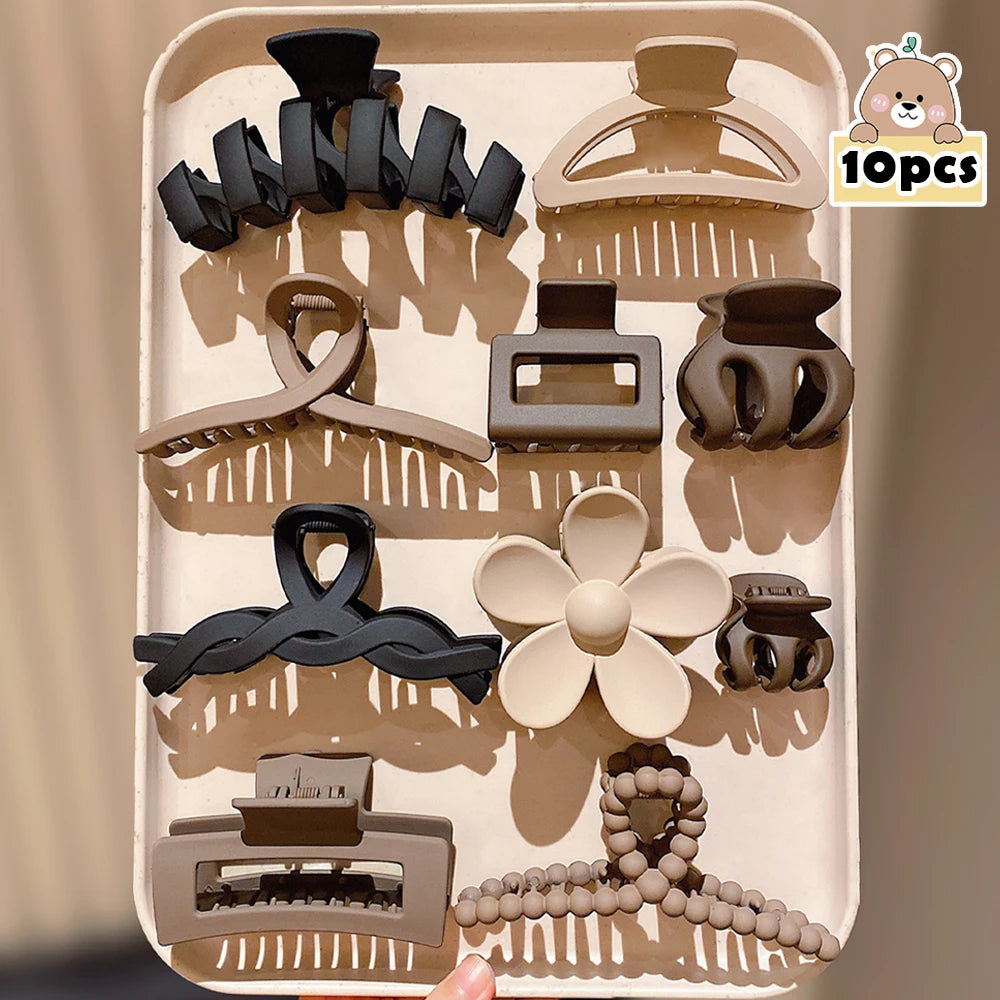 10-Piece Vintage Multicolour Hair Grips Set