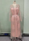 Luxury Embroidery Lace Sequin Abaya Two-Piece Set