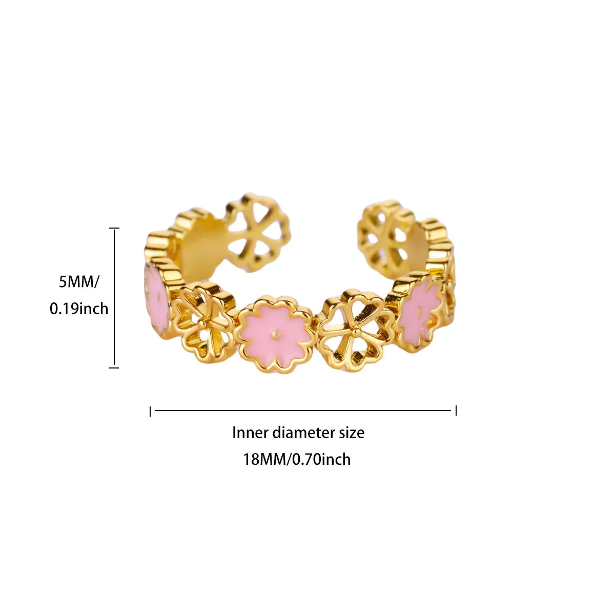 Golden Cross Zircon Ring