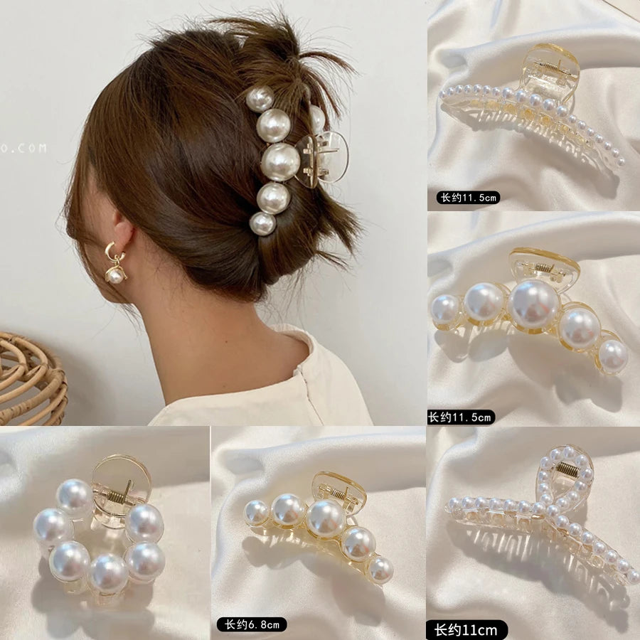 Korean Pearl Acrylic Shark Clip