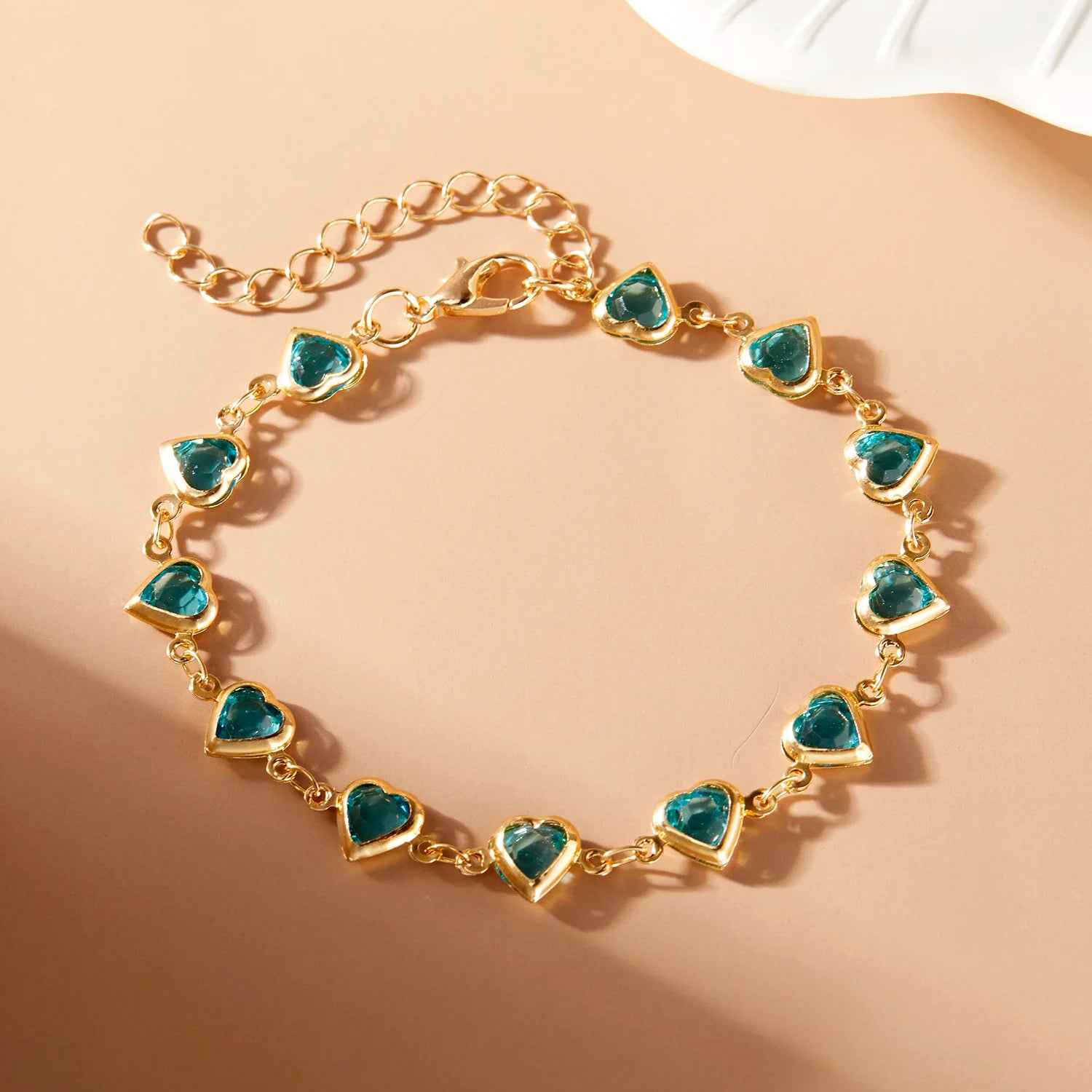 Heart Link Charm Bracelet