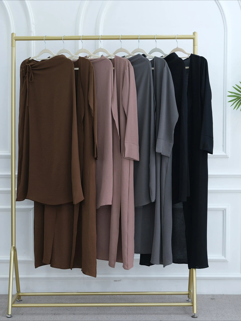 Dubai Abaya Cardigan & Skirt Set