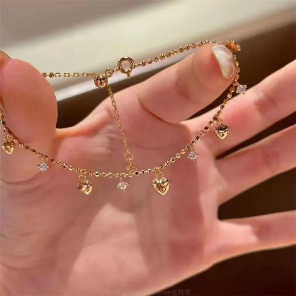 Heart Link Charm Bracelet