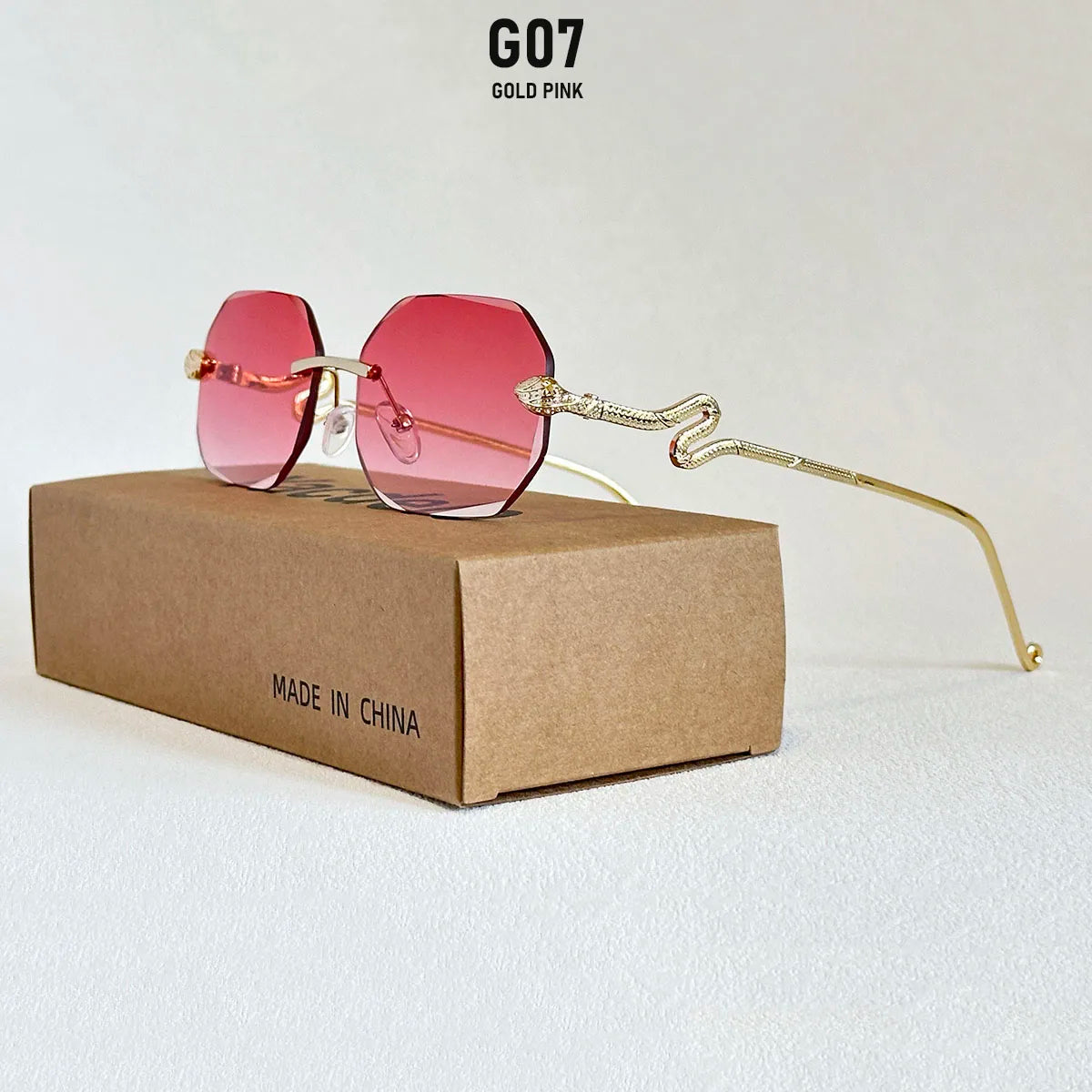 Luxury Sunglasses Women Designer Oculos UV400 protection Sunglasses Rimless Sunglass Vintage Lentes Vacation Outdoor Glasses New