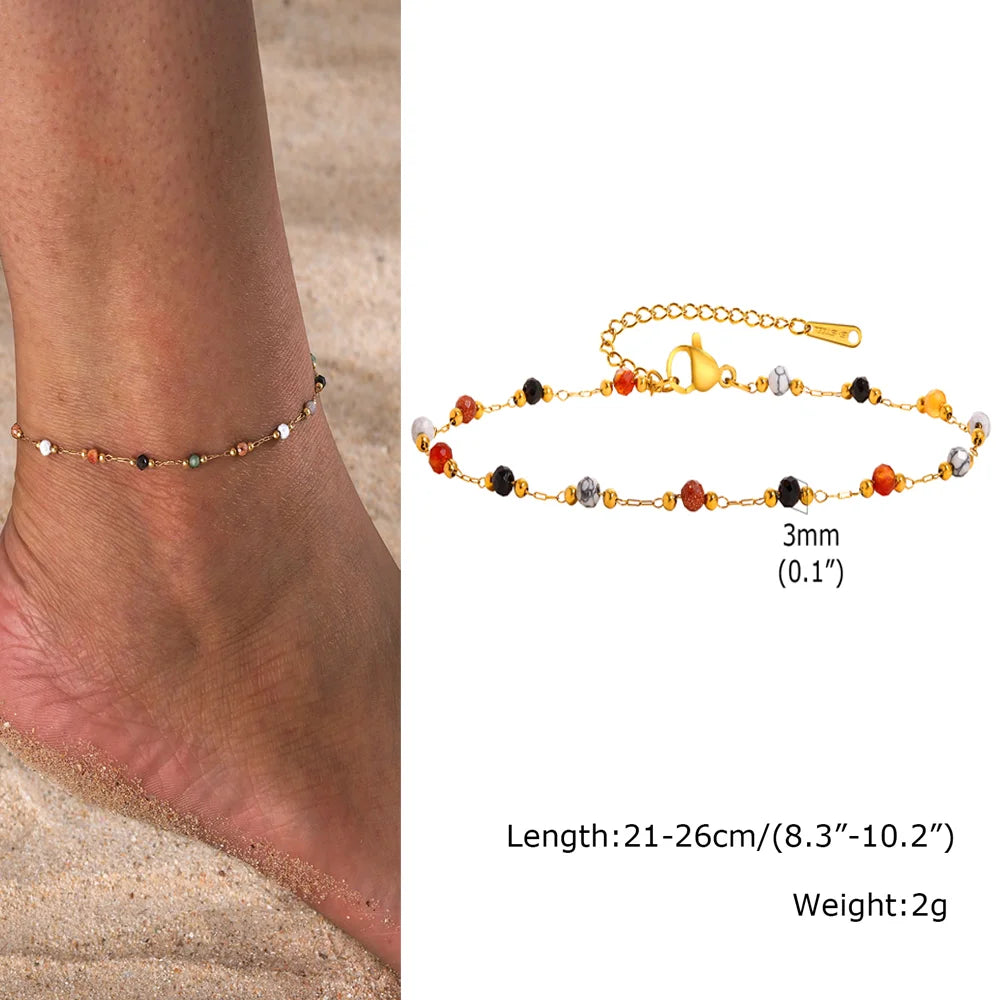 Gold Plated Heart Anklet Bracelet