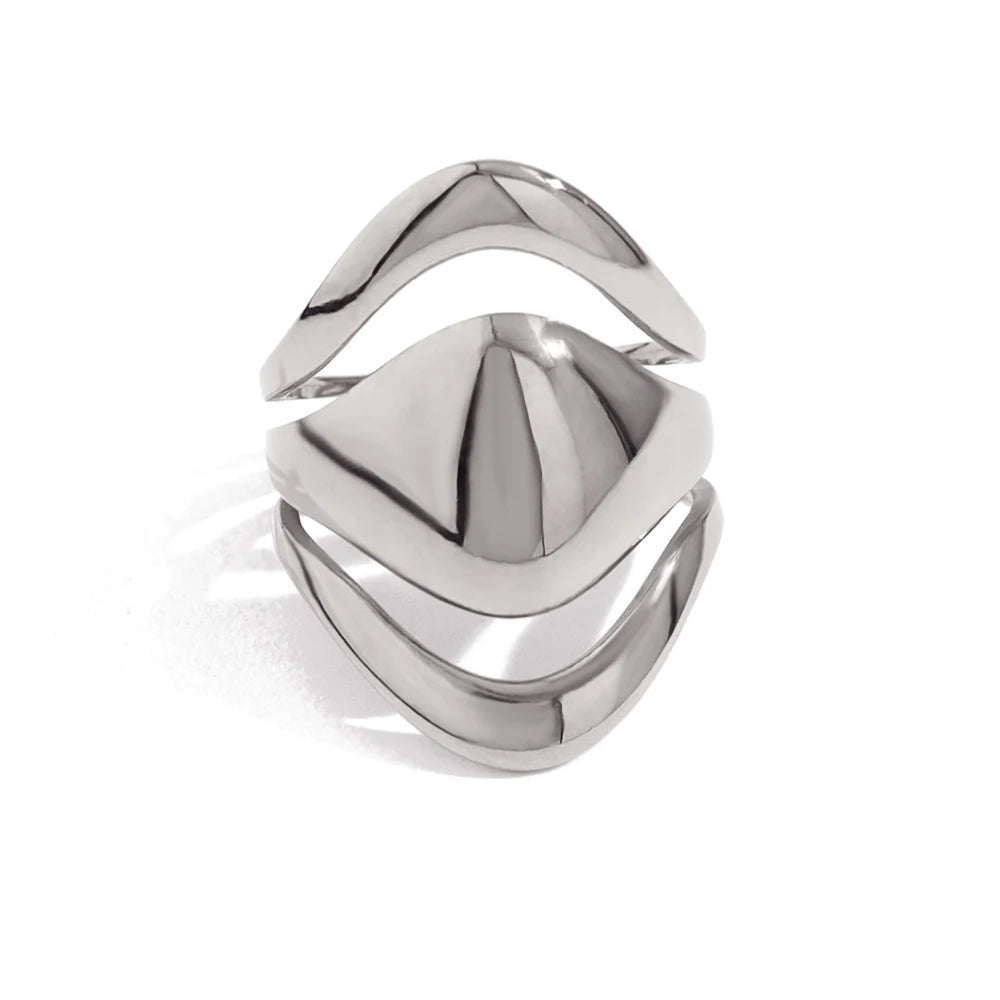 Chunky Glossy 18K Gold Plated Ring