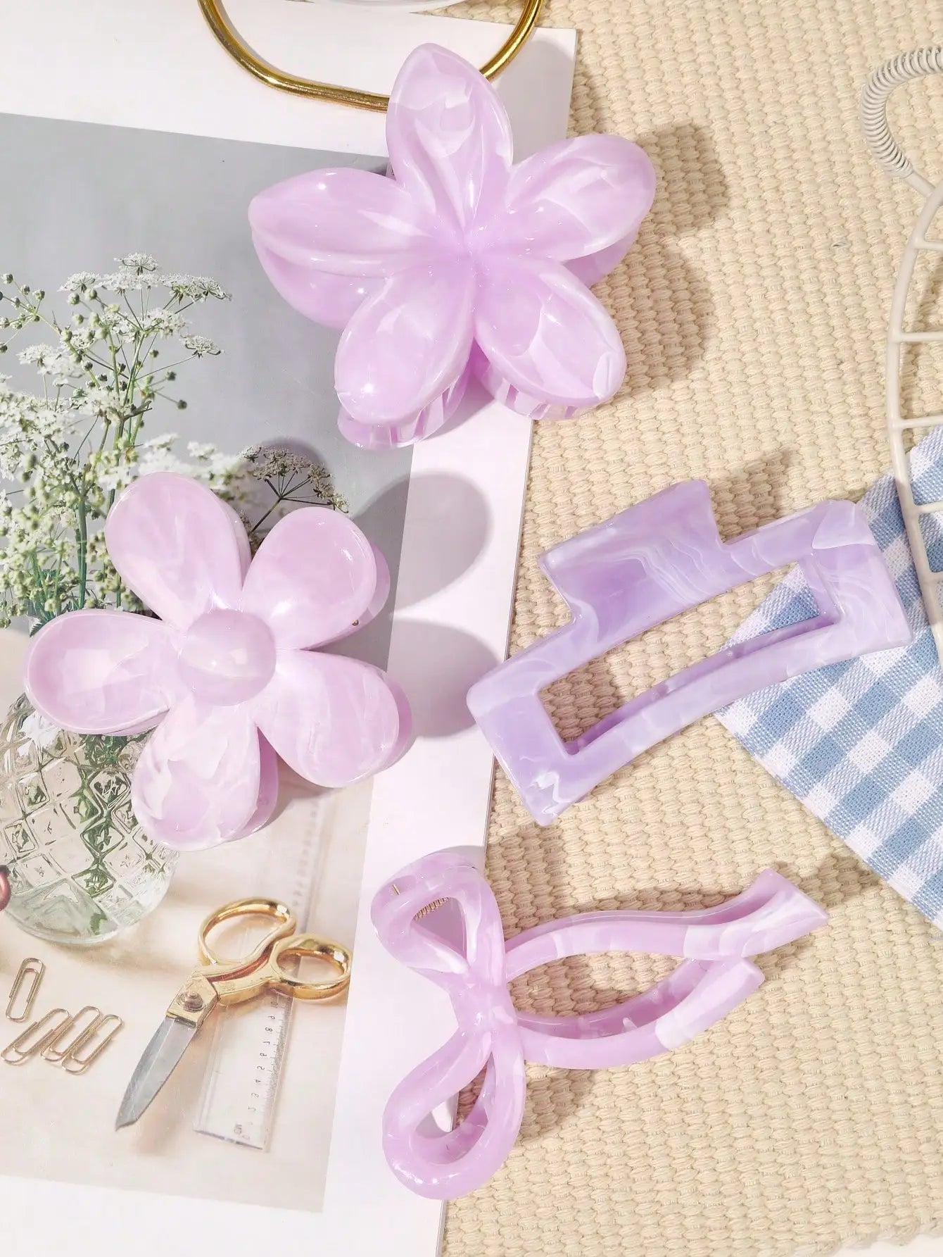4Pcs Elegant Hair Claw Clip Set