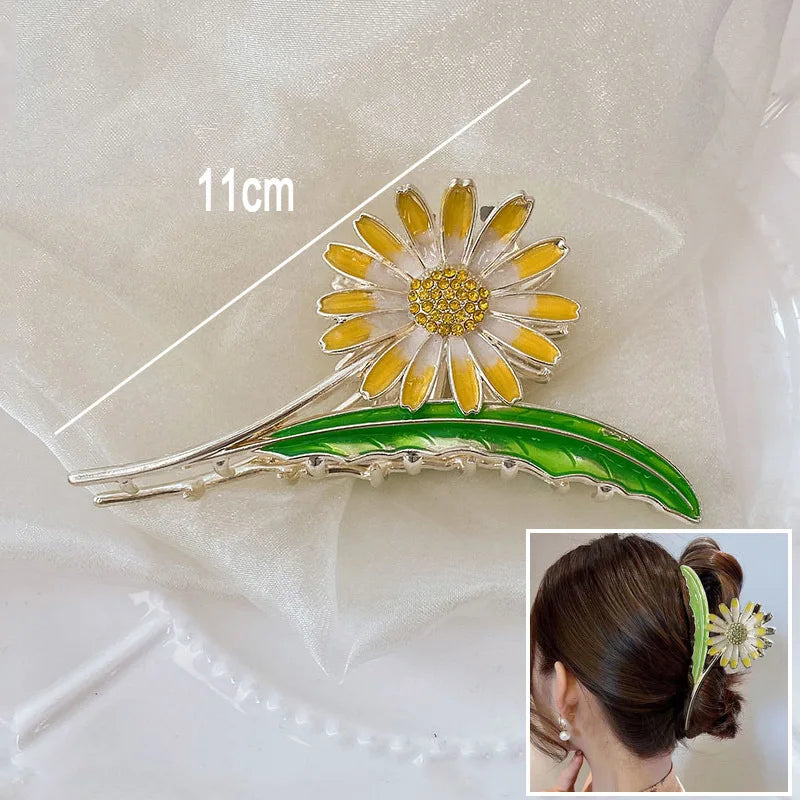Flower Durian Shark Clip Hair Claw