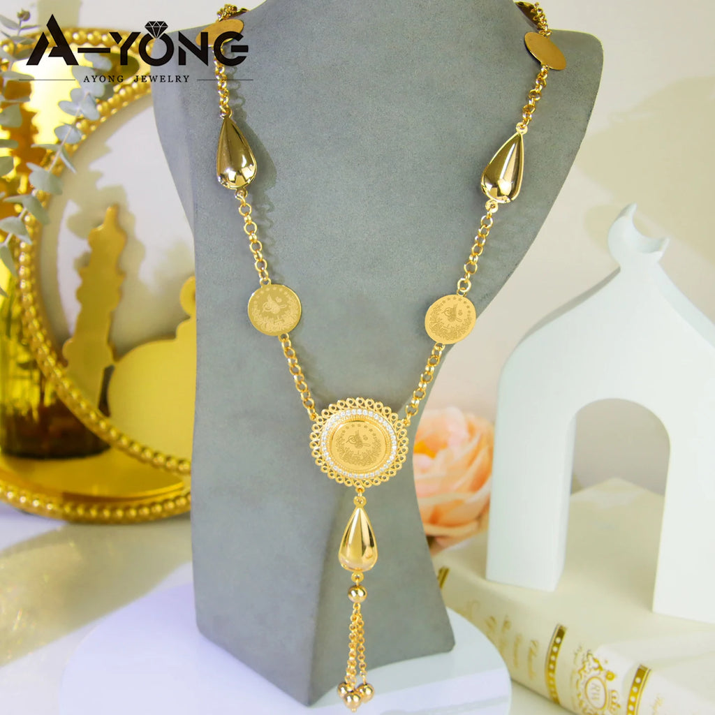Ottoman Gold Coins Bridal Necklace
