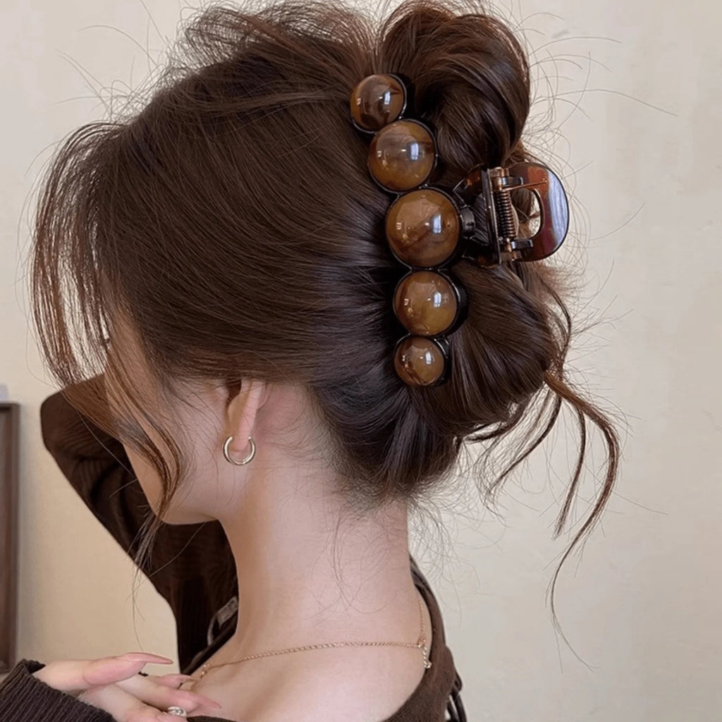 Large Pearl Acrylic Hair Claw Clip