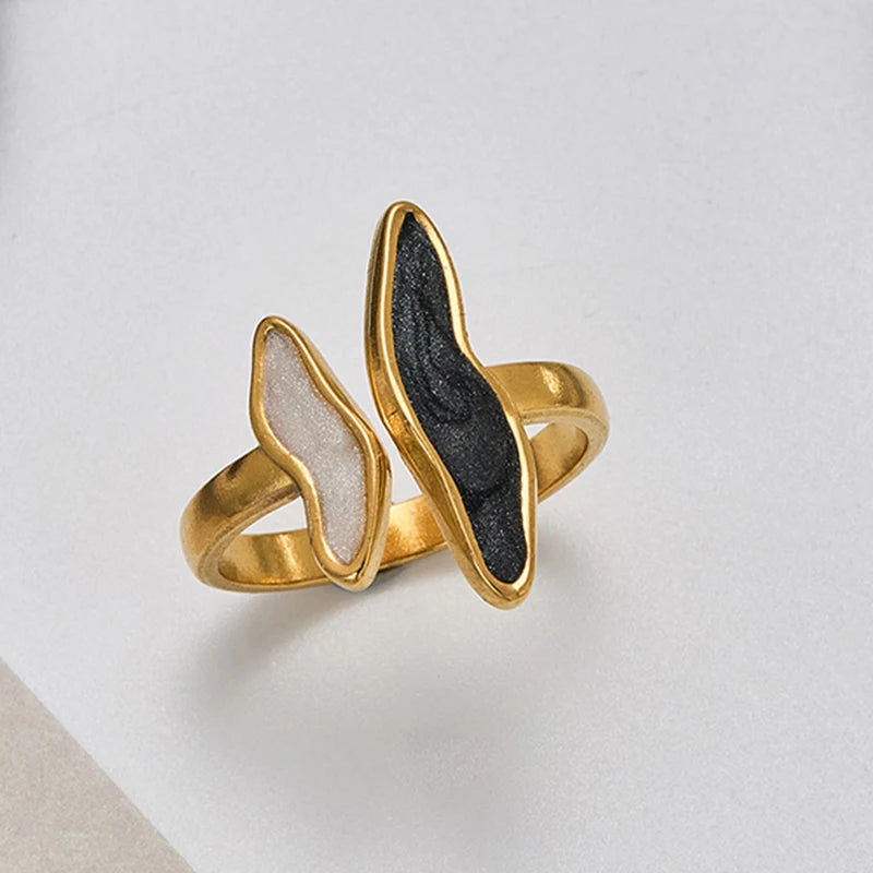 Wave Drip Glaze Open Ring