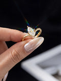 Radiant Teardrop Moissanite Ring