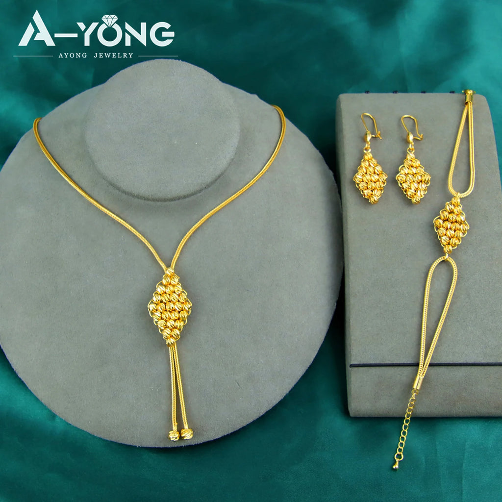 Royal Gold Beads Jewelry Set