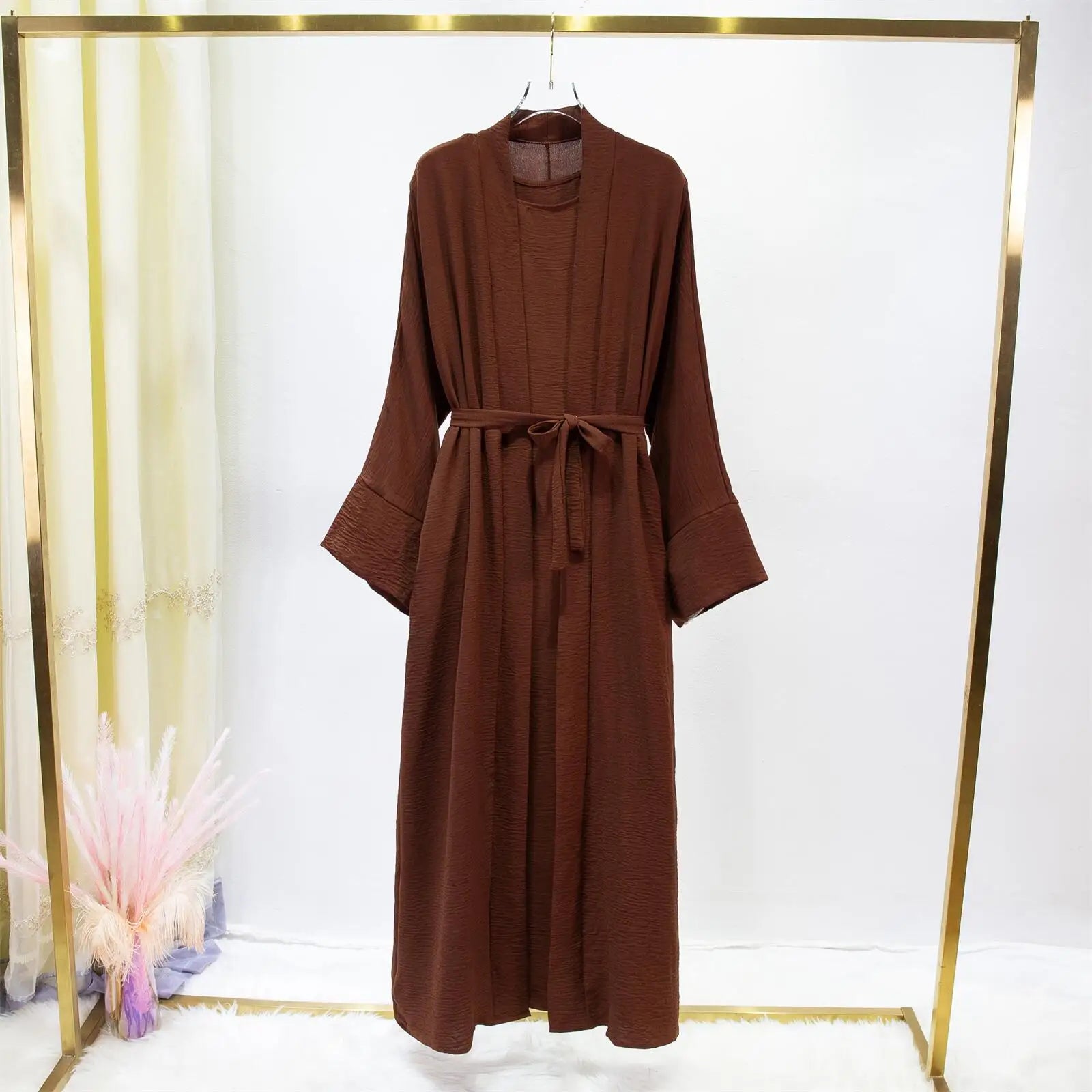 Jilbab Two-Piece Cardigan & Inner Dress Set