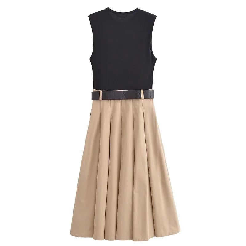 Bella Pleated Midi Dress