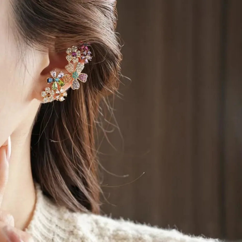Colourful Flower Stud Earrings